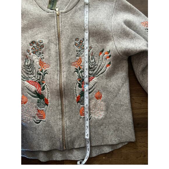 EUC Anthropologie Aratta Silent Journey Embroidered sweater sz:S/M - Picture 5 of 10